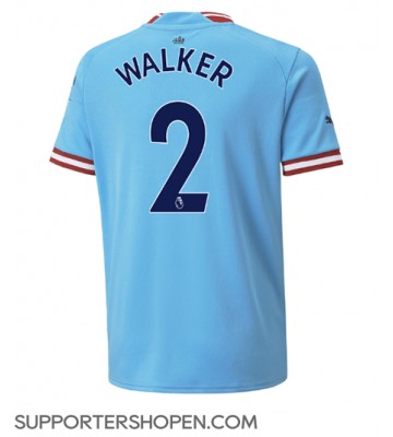 Manchester City Kyle Walker #2 Hemma Matchtröja 2022-23 Kortärmad